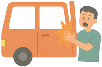 車のドアに指を挟んでしまった 車をおりる時にケガをした